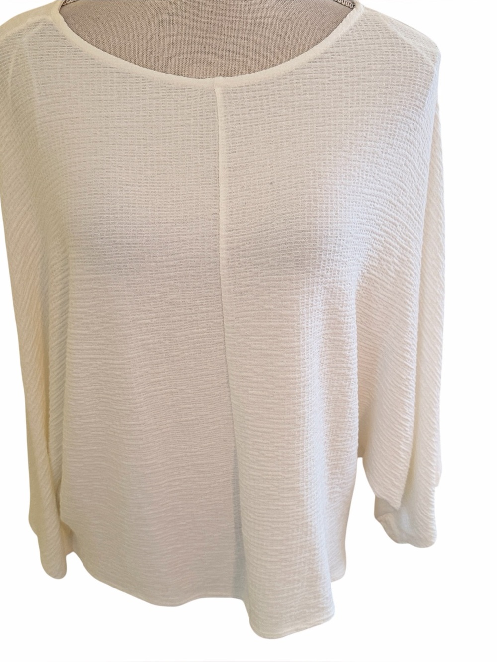 Anthropologie Maeve Creamy White Claire Scoop Neck Dolman Sleeve Pullover S - Picture 2 of 10